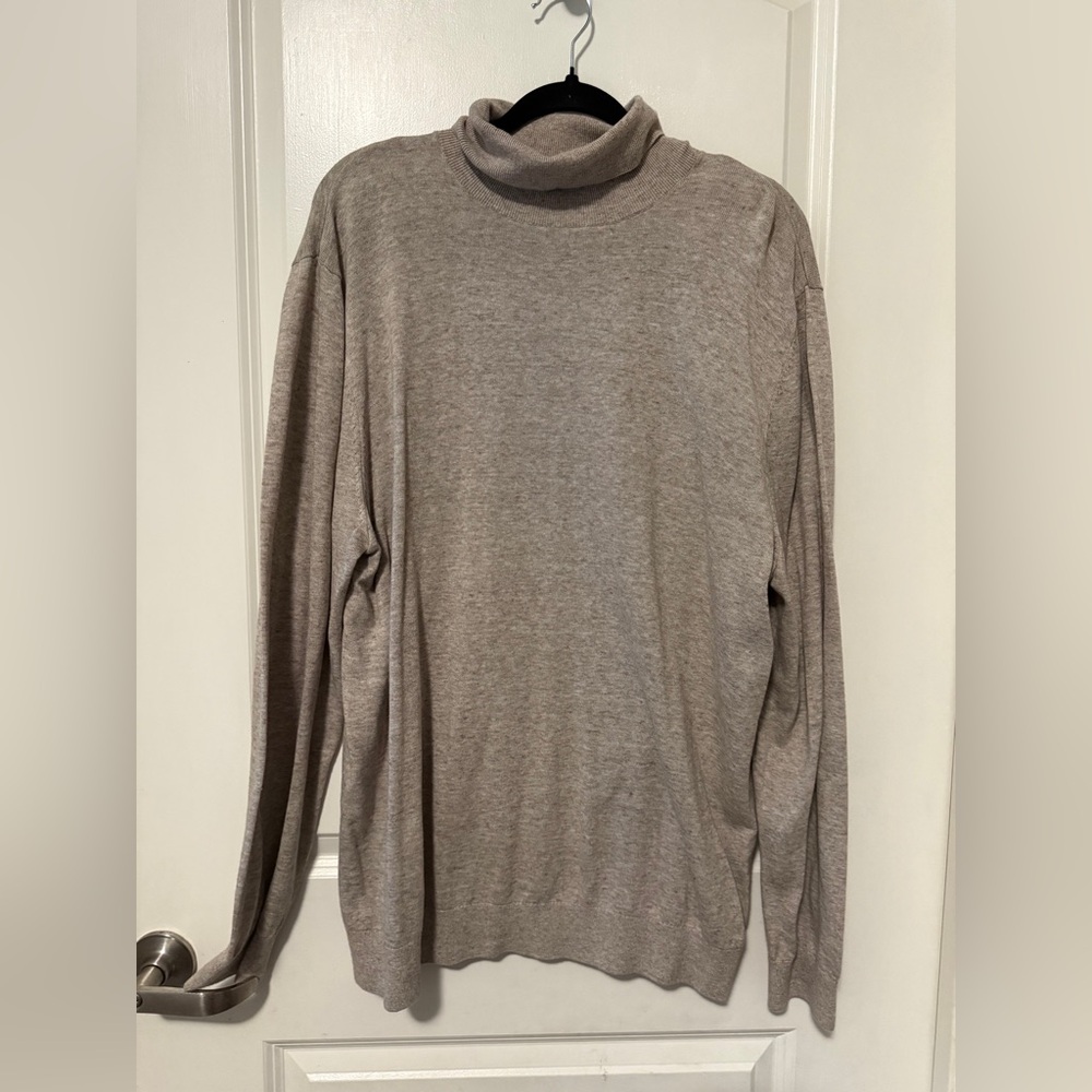 Men’s oversized oatmeal knit turtle Kneck XXL UNISEX
